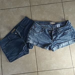 2 pair booty shorts